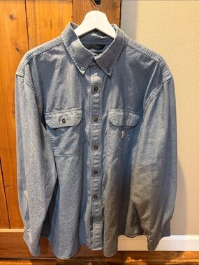 Carhartt Light Blue Denim Button-Down Shirt